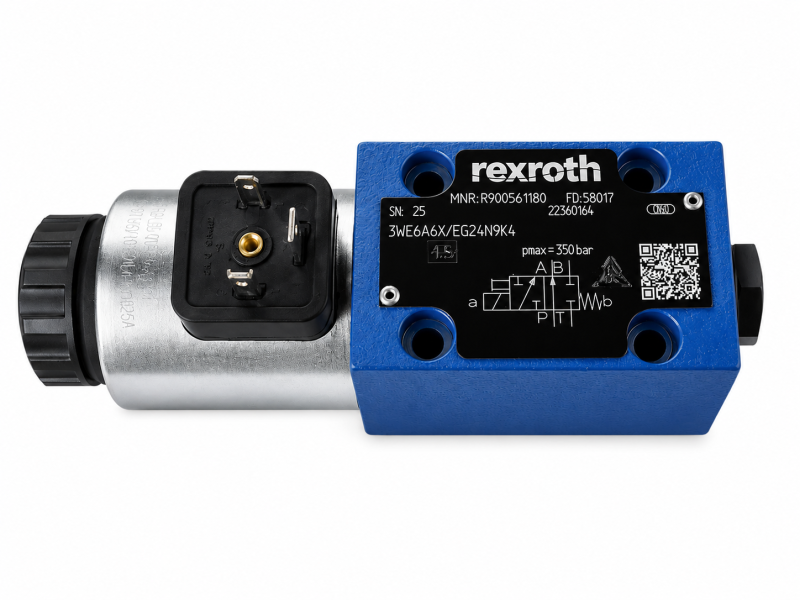 Original Bosch Rexroth 3WE6A6X/EG24N9K4 hydraulic directional control valve 24V DC NG6 CETOP 03