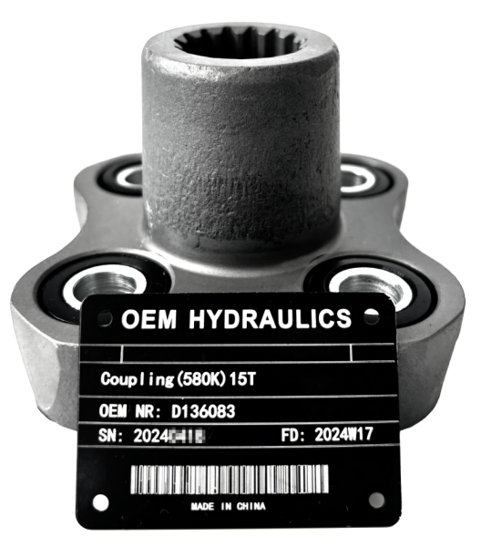 15-Zähne-Hydraulikpumpenkupplung D136083 253541A1 für CASE Loader 580K 580SK 580L 580SL 590 590L 590SL